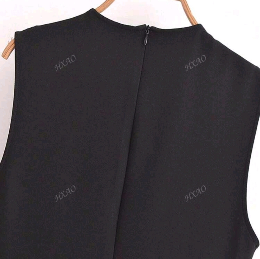 Women Dresses Black Office Long Dresses For Women Spring Sleeveless Midi Dress - Picture 7 of 7
